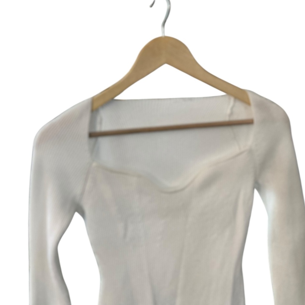 Commense Cream Ribbed Knit Top - Picture 7 of 12